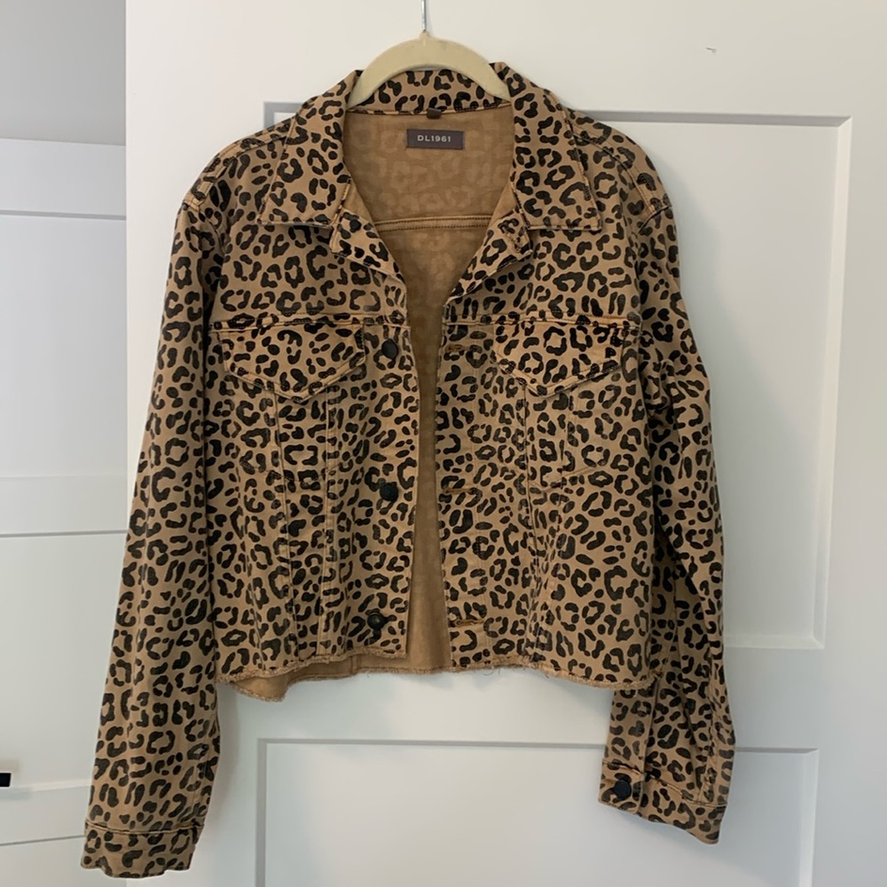 DL1961 leopard denim jacket